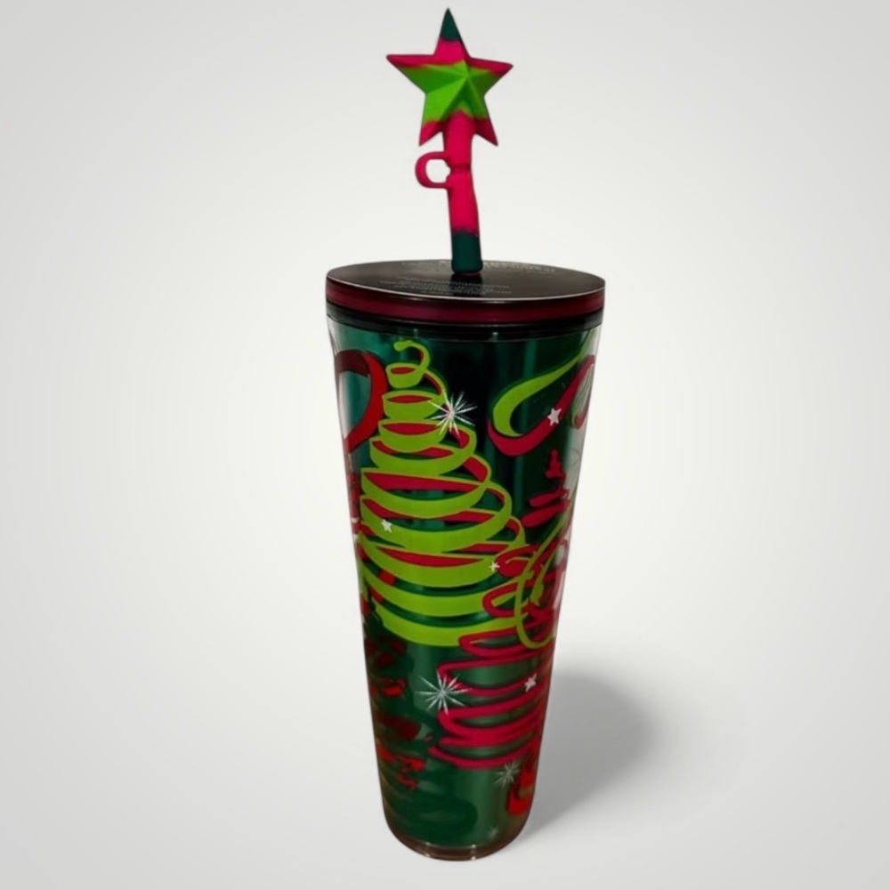 🌲 NEW Starbucks Limited Edition Holiday Tumbler w/Silicone Straw Topper SOLD OUT